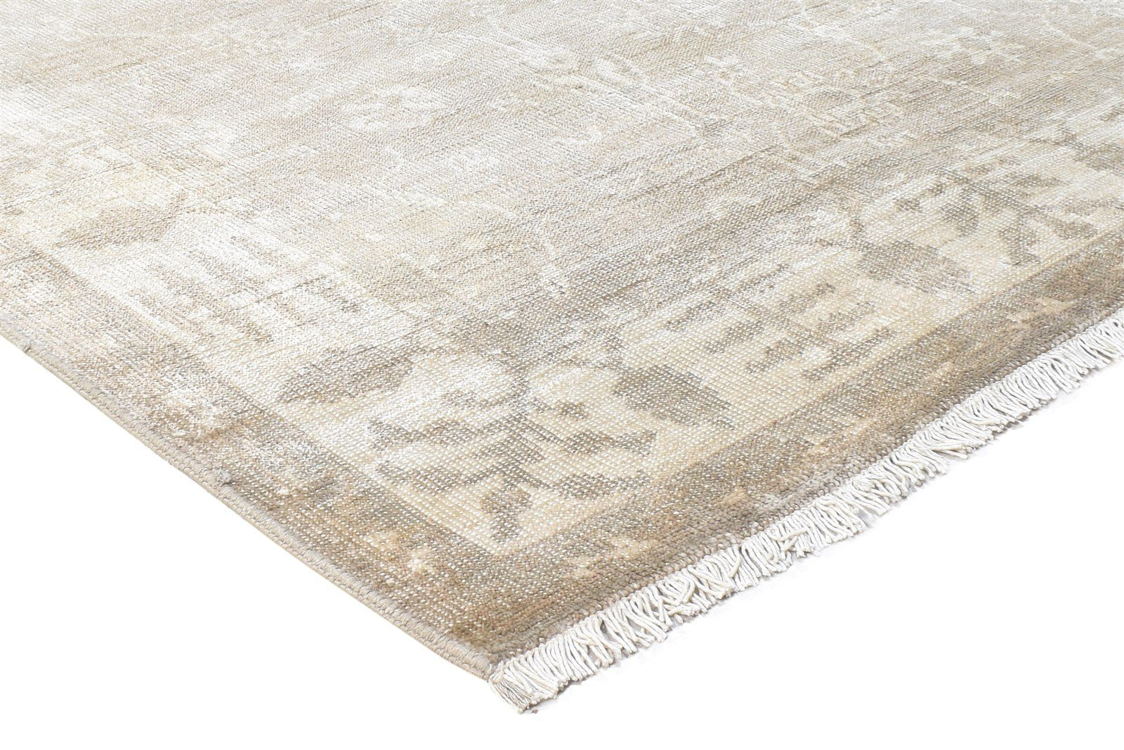 Grey Silk Rug 5' X 8' Persian Hand Knotted Kashan Oriental Room Size Carpet 7864800805013