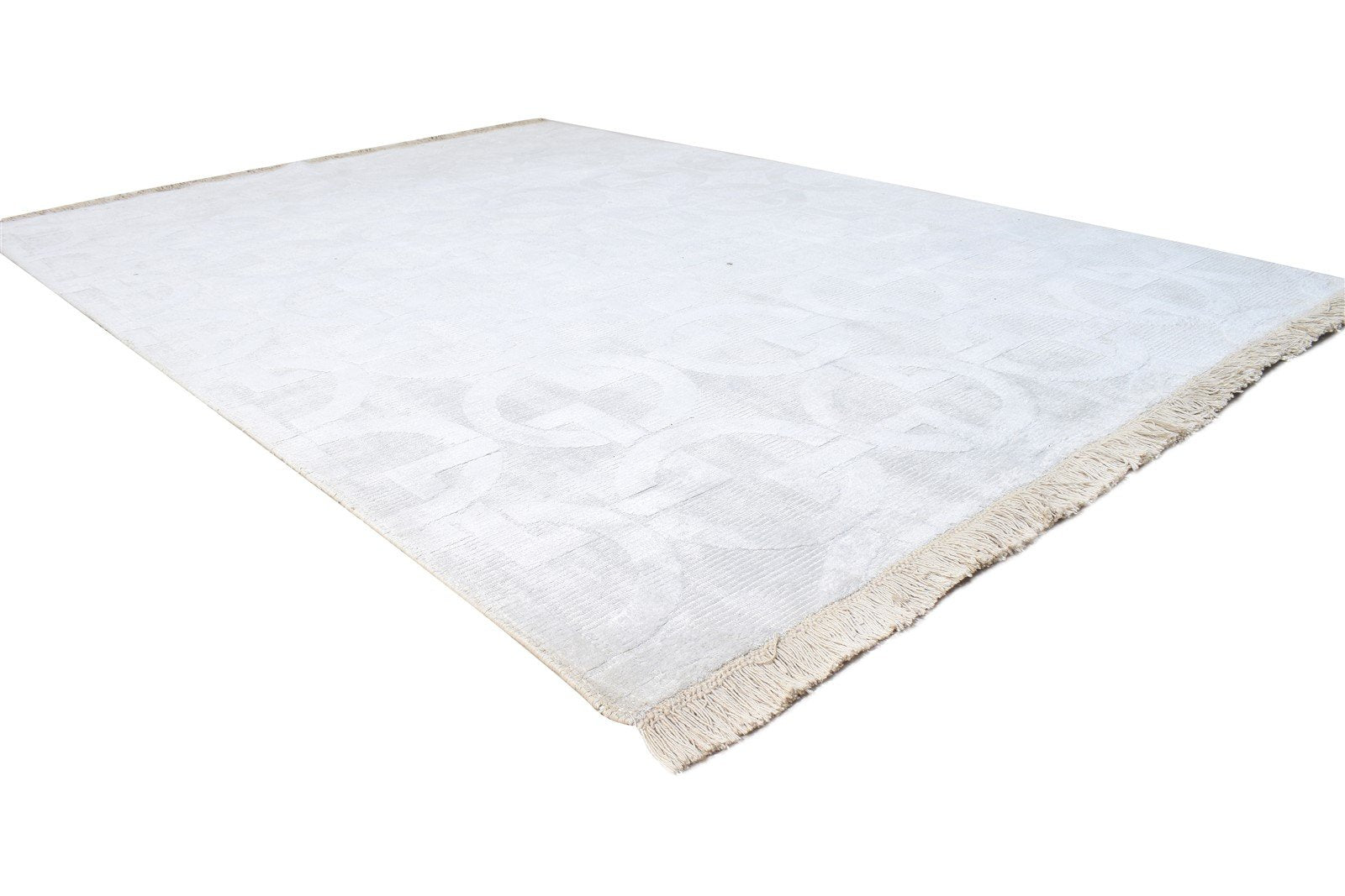 Grey Silk Rug 6' X 8' Modern Handloom Scandinavian Nordic Room Size Carpet 7865073533077