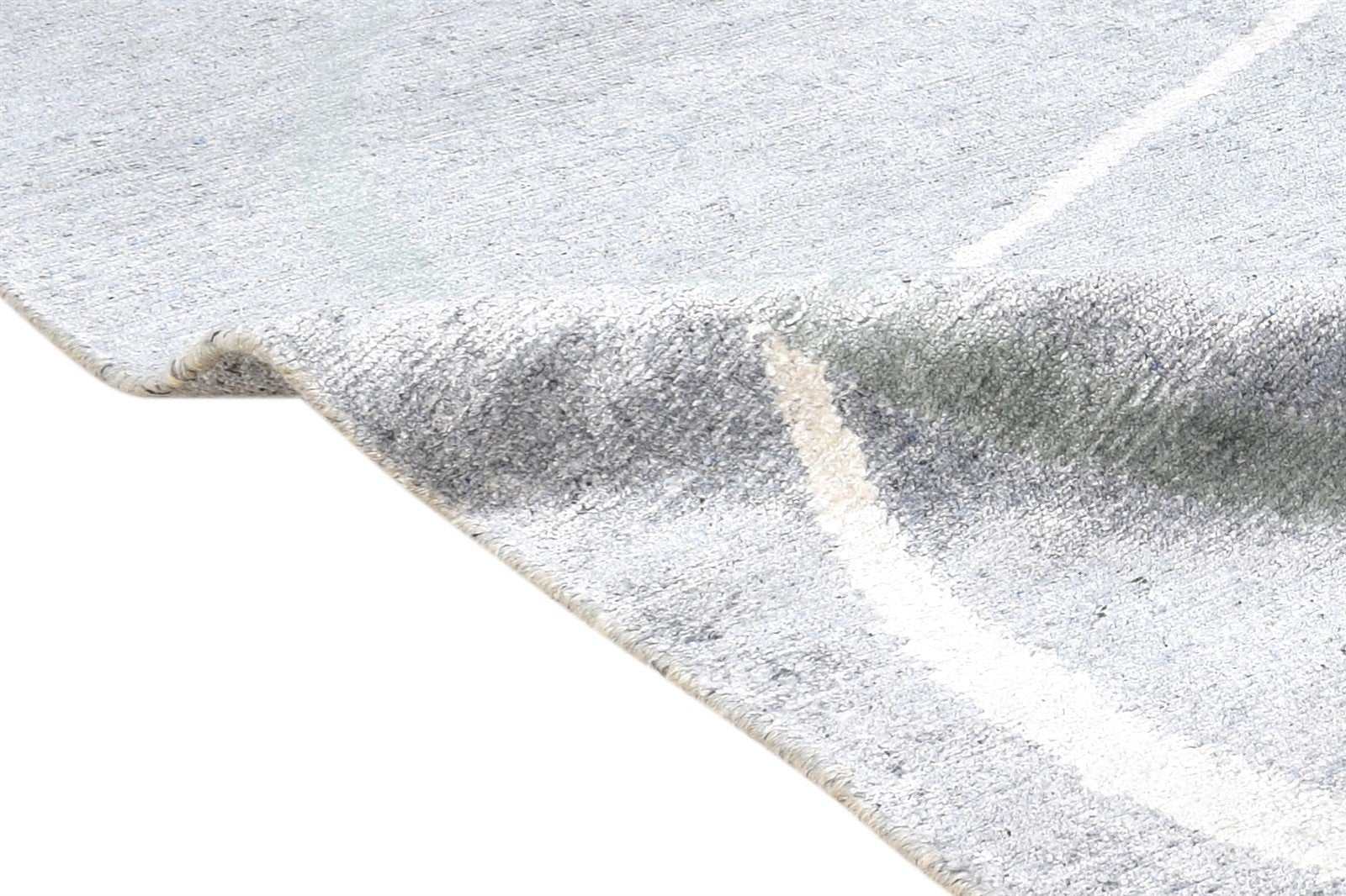 Grey Silk Rug 6' X 9' Modern Hand Knotted American Abstract Room Size Carpet 7865093652629