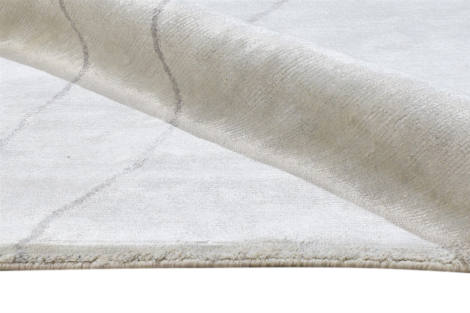 Grey Silk Rug 6' X 9' Modern Hand Knotted American Abstract Room Size Carpet 7865106858133