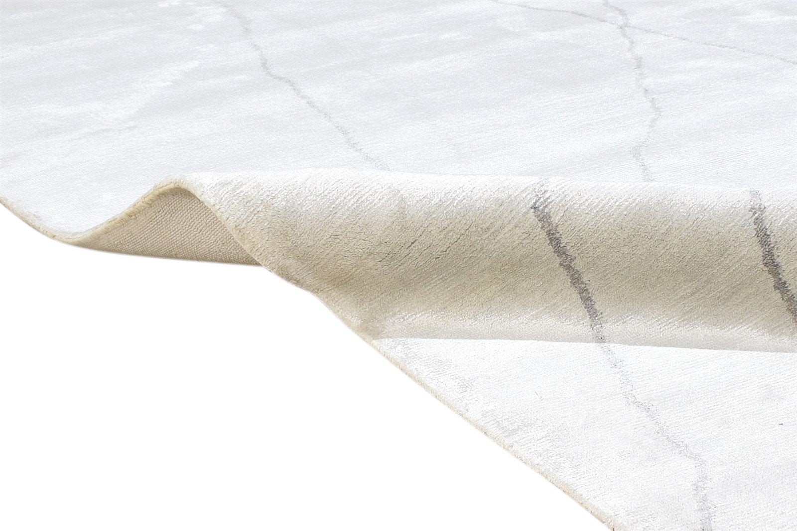 Grey Silk Rug 6' X 9' Modern Hand Knotted American Abstract Room Size Carpet 7865106858133