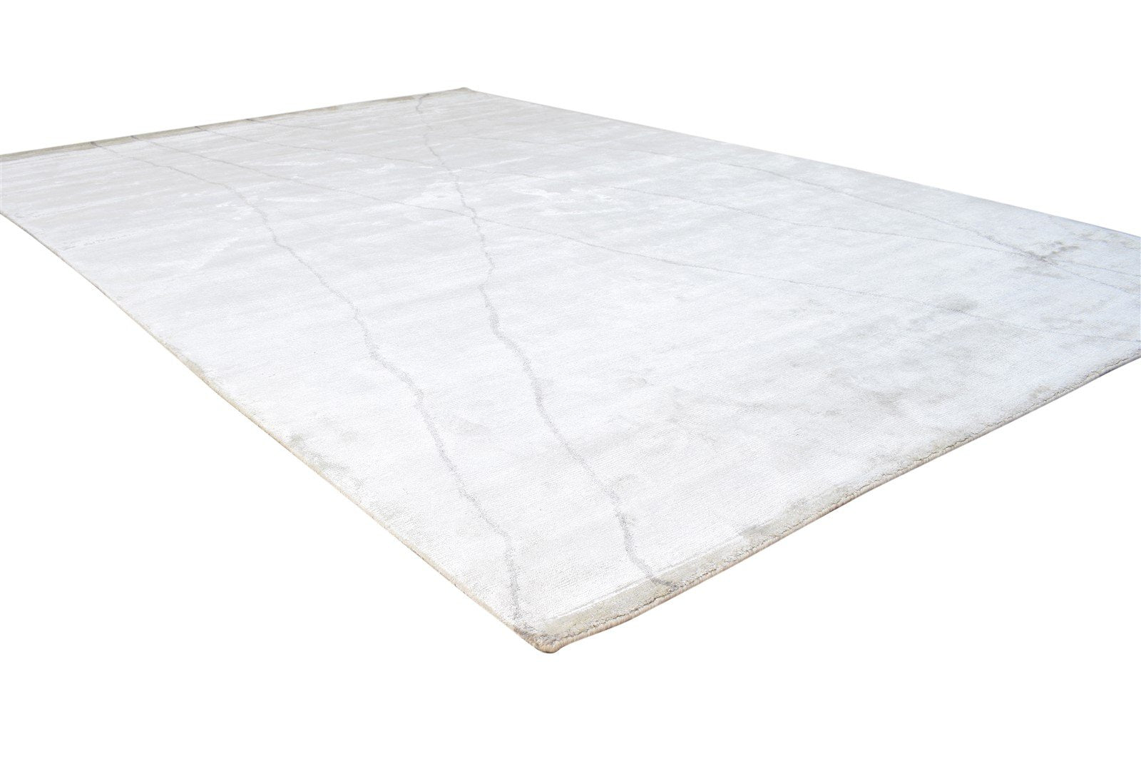 Grey Silk Rug 6' X 9' Modern Hand Knotted American Abstract Room Size Carpet 7865106858133