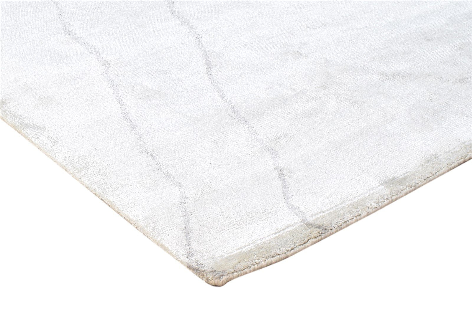 Grey Silk Rug 6' X 9' Modern Hand Knotted American Abstract Room Size Carpet 7865106858133