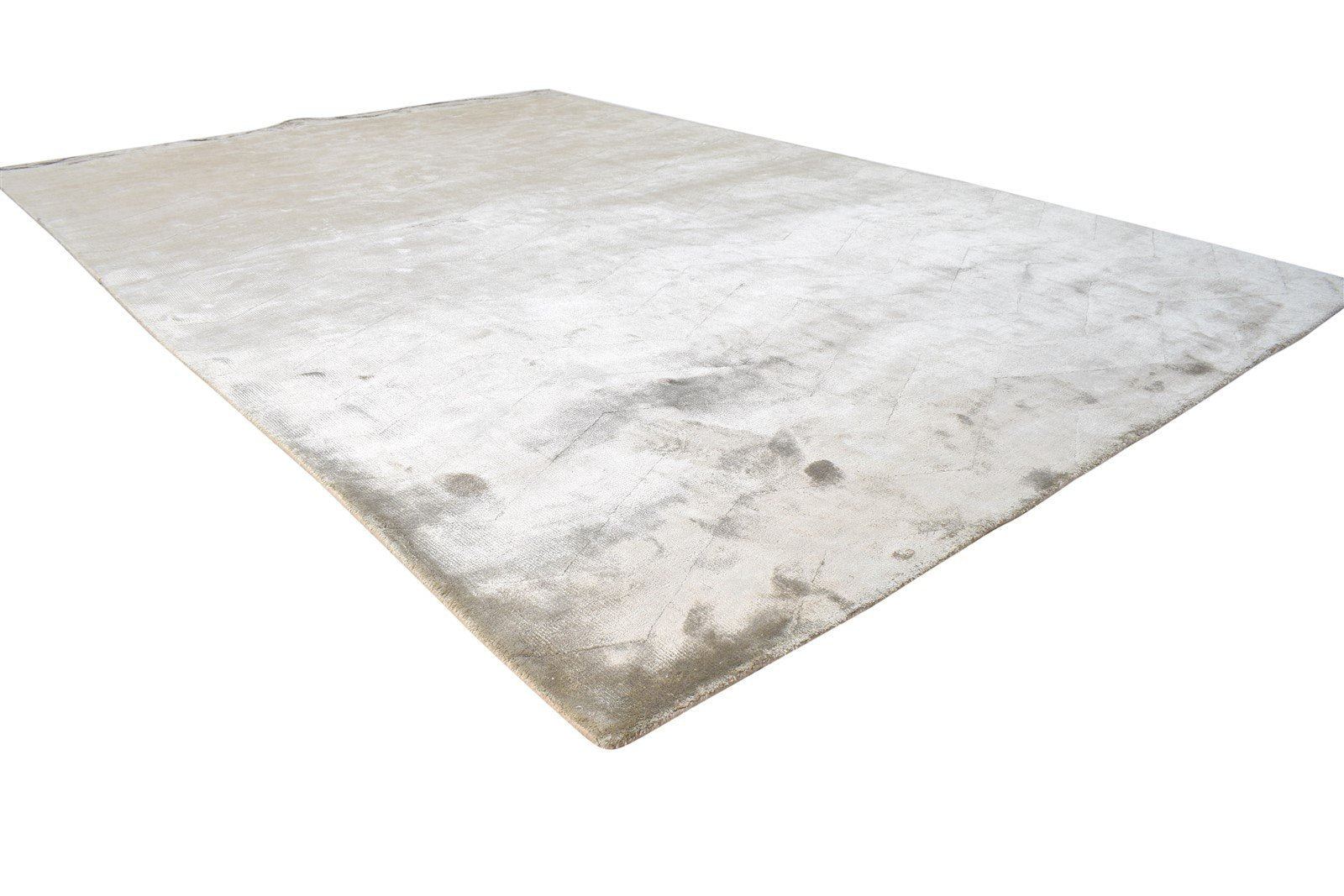 Grey Silk Rug 6' X 9' Modern Handloom Scandinavian Abstract Room Size Carpet 7865110659221
