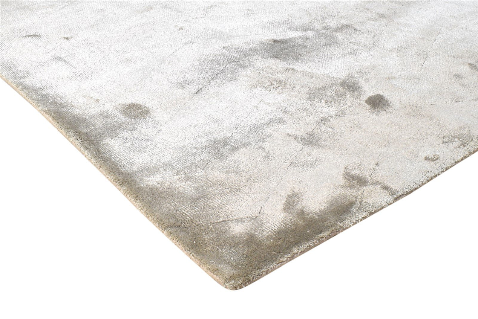 Grey Silk Rug 6' X 9' Modern Handloom Scandinavian Abstract Room Size Carpet 7865110659221
