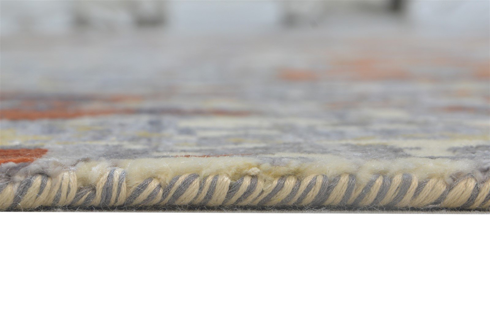 Grey Silk Rug 8' X 10' Modern Hand Knotted Indian Abstract Large Carpet 7864325931157