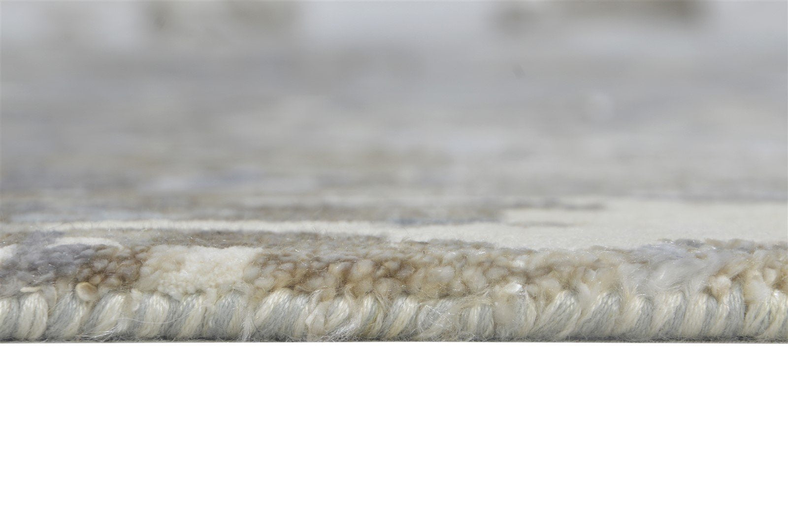 Grey Silk Rug 8' X 11' Modern Hand Knotted Indian Abstract Large Carpet 7864320983189