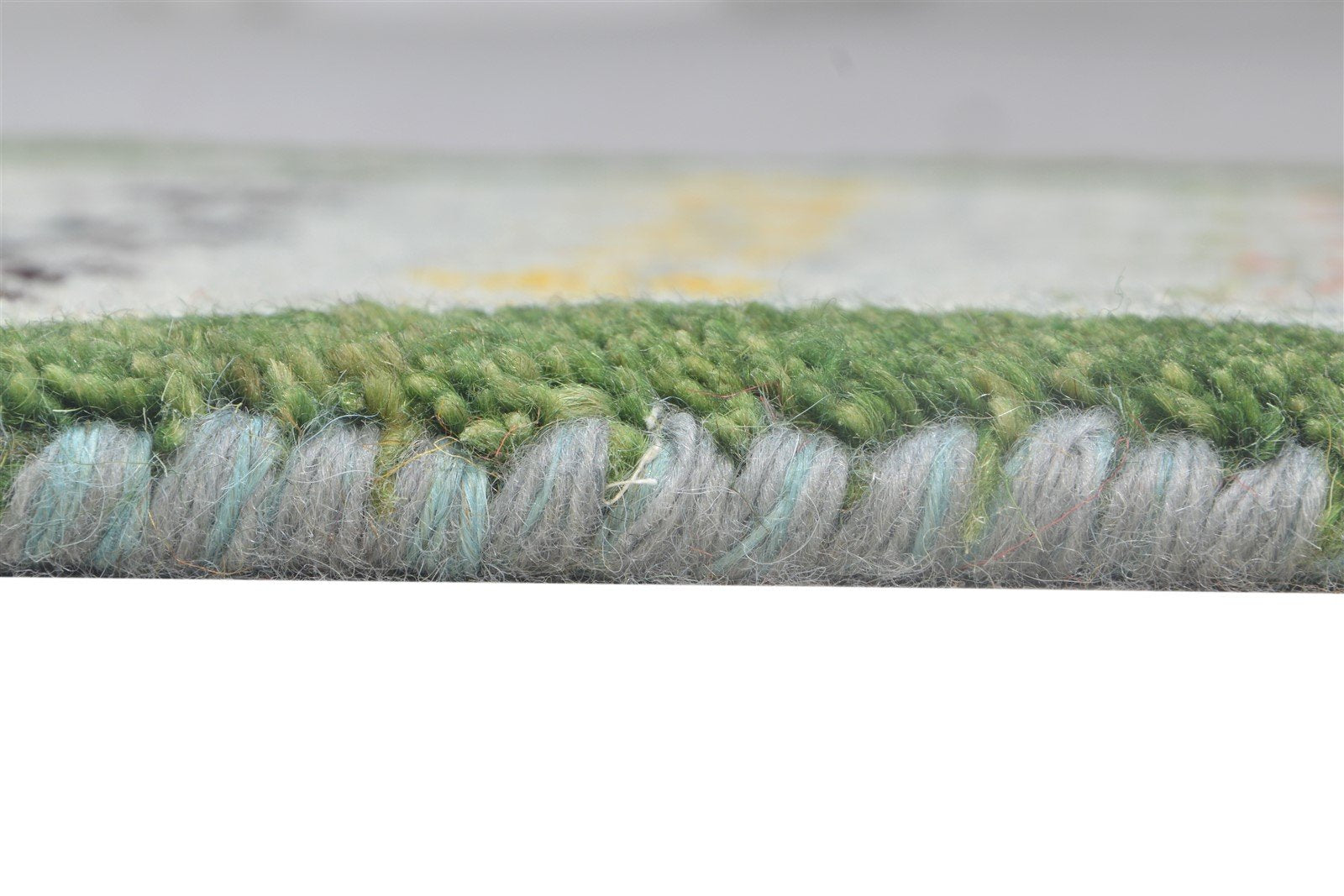 Grey Wool Rug 1' X 2' Modern Hand Knotted French Floral Small Carpet 7864547868821