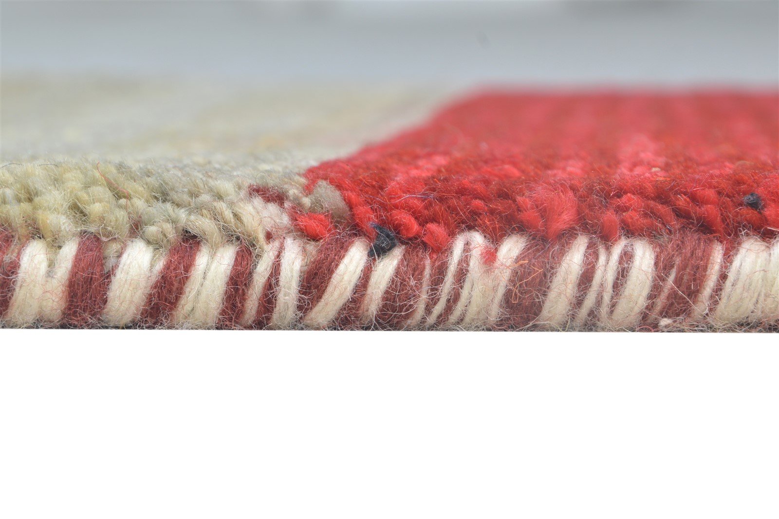 Grey Wool Rug 1' X 2' Modern Hand Knotted Scandinavian Bordered Small Carpet 7865087590549