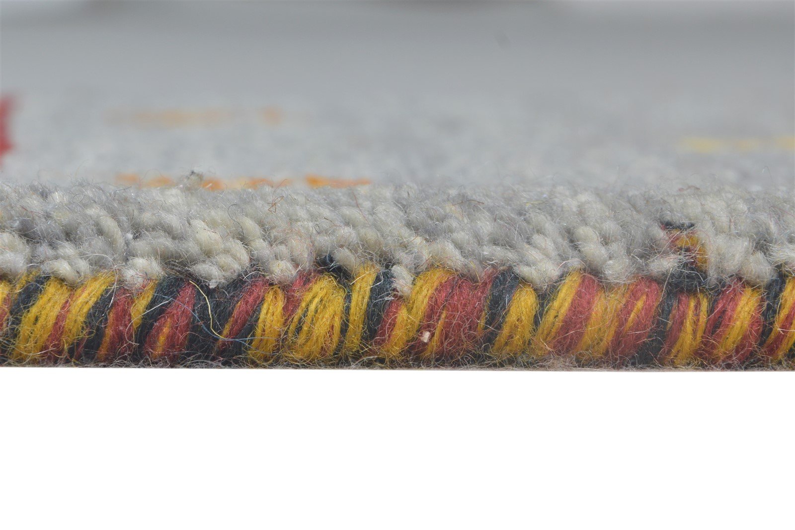 Grey Wool Rug 1' X 2' Persian Hand Knotted Southwestern Tribal Small Carpet 7865185042581