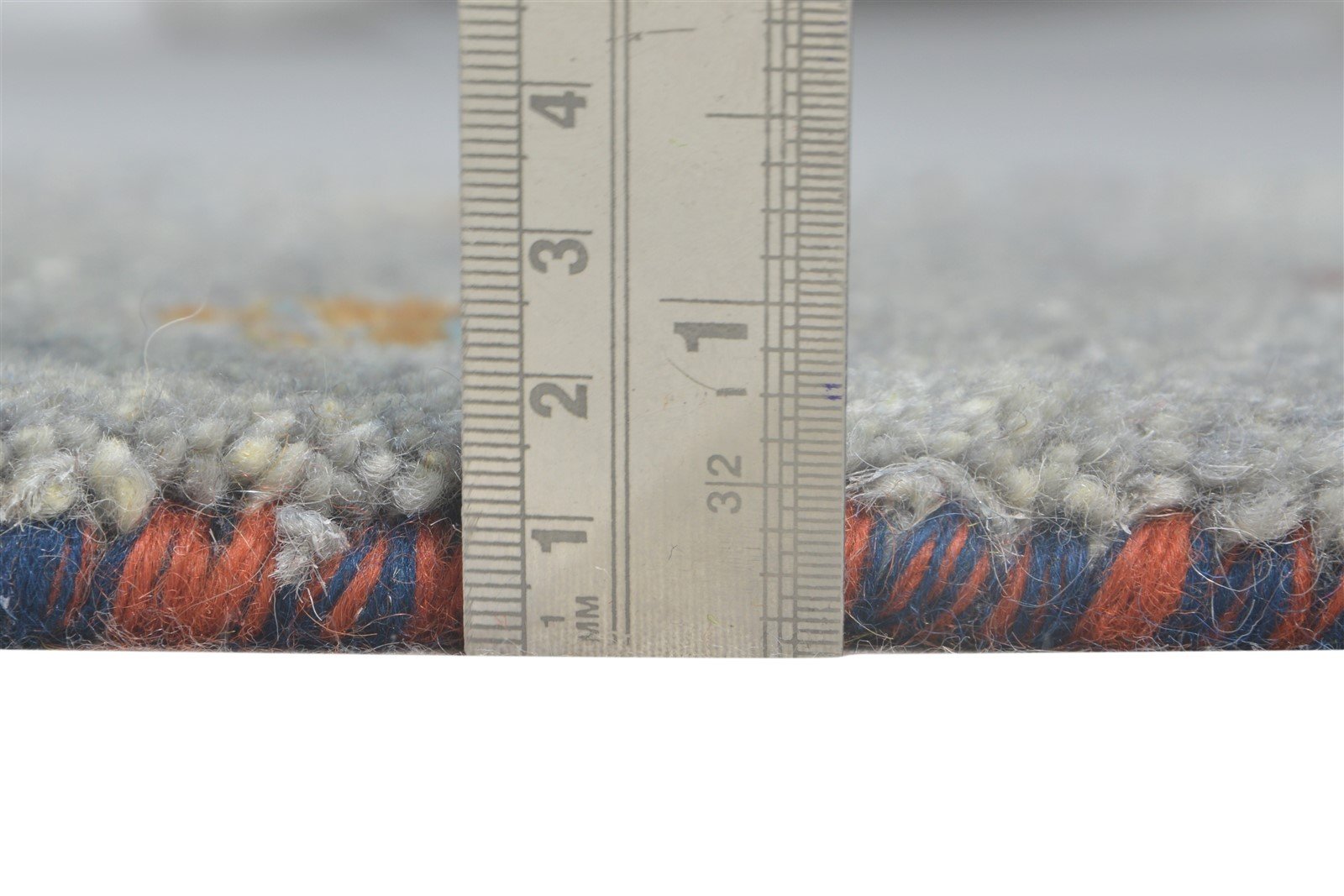Grey Wool Rug 1' X 2' Southwestern Hand Knotted American Tribal Small Carpet 7865058263189