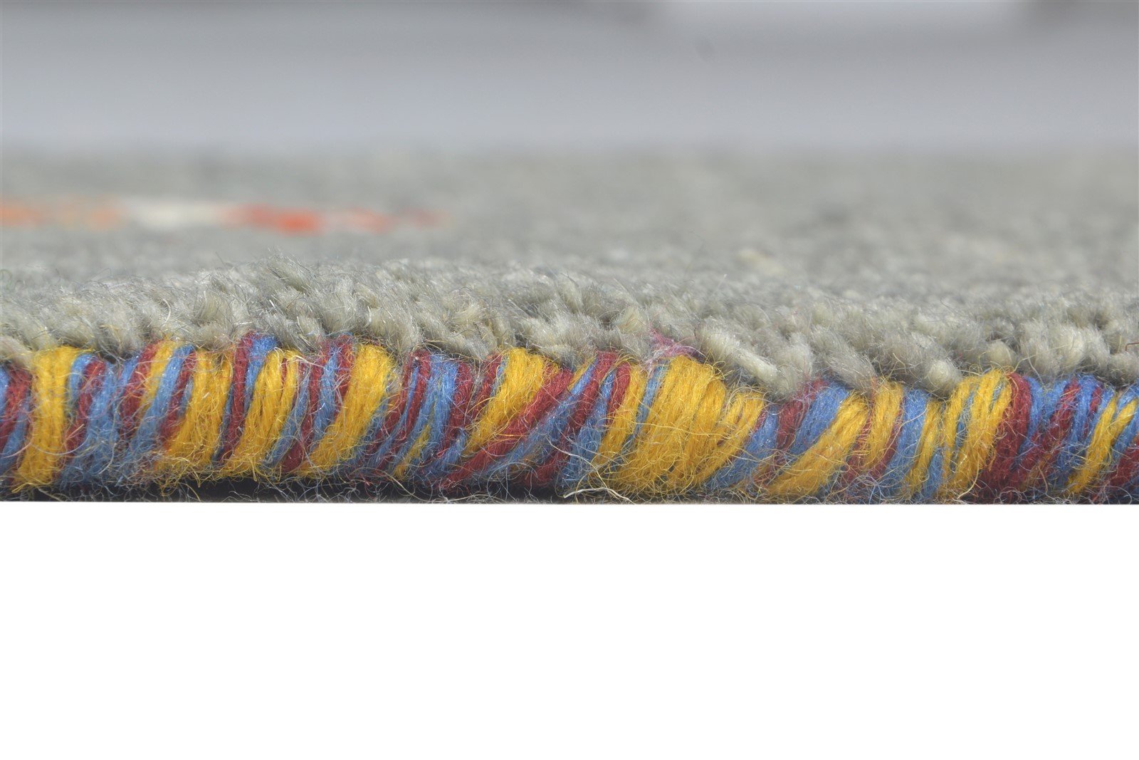 Grey Wool Rug 1' X 2' Southwestern Hand Knotted American Tribal Small Carpet 7865060589717
