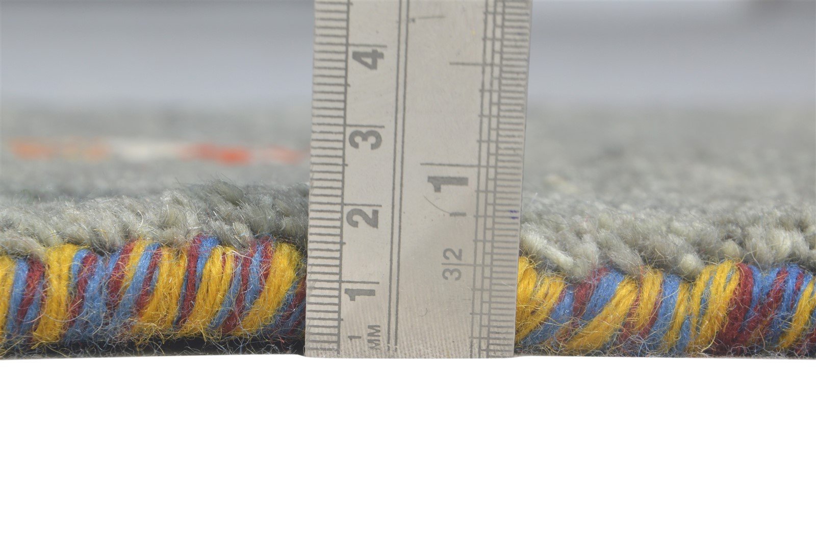 Grey Wool Rug 1' X 2' Southwestern Hand Knotted American Tribal Small Carpet 7865060589717