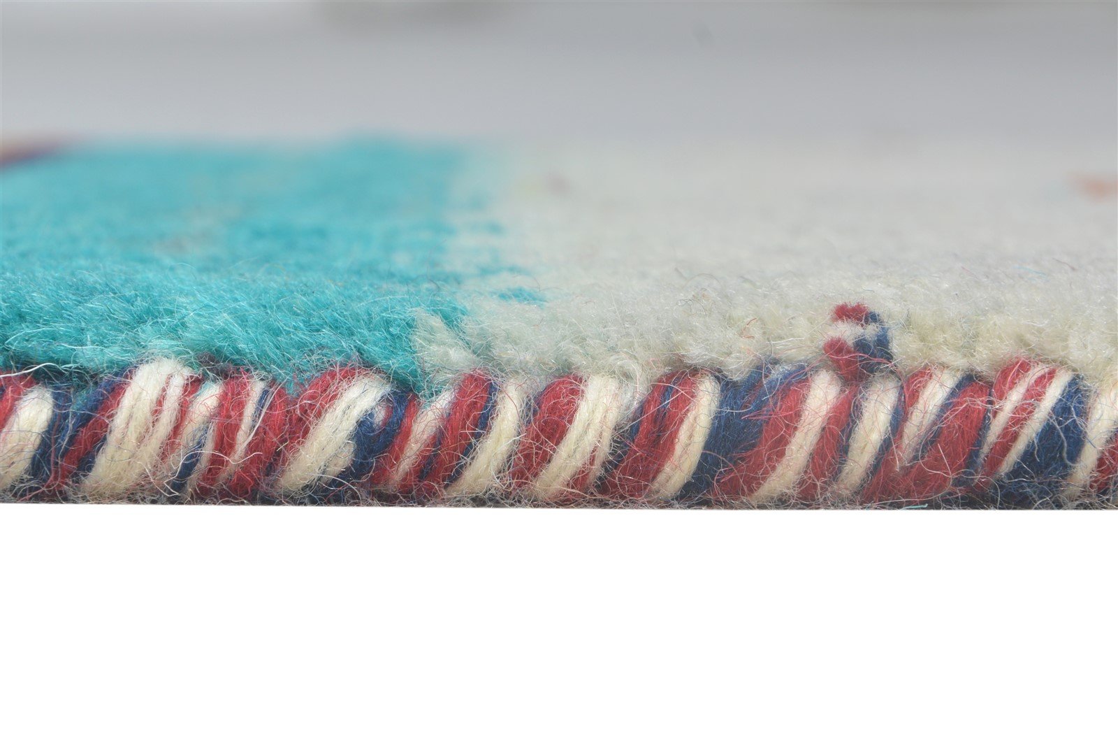 Grey Wool Rug 1' X 2' Southwestern Hand Knotted American Tribal Small Carpet 7865085329557