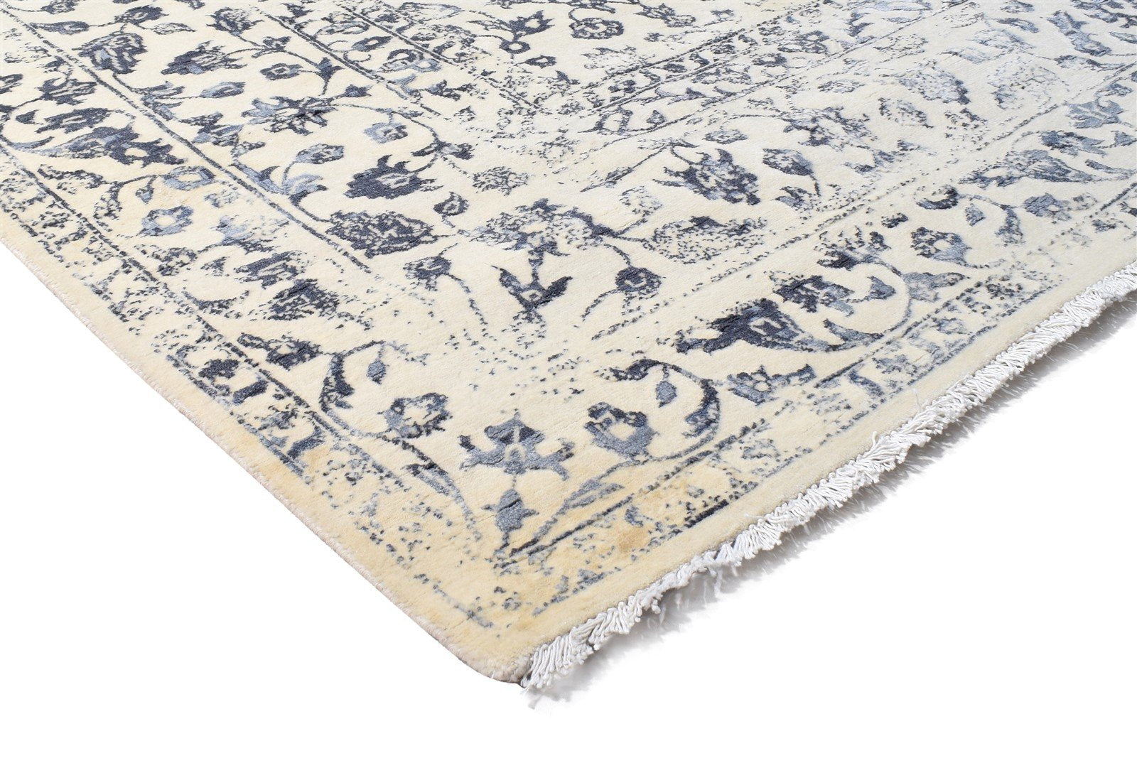 Grey Wool Rug 10X14 Persien Hand Knotted Sarouk-Indian Oriental Extra Large 7864809816213