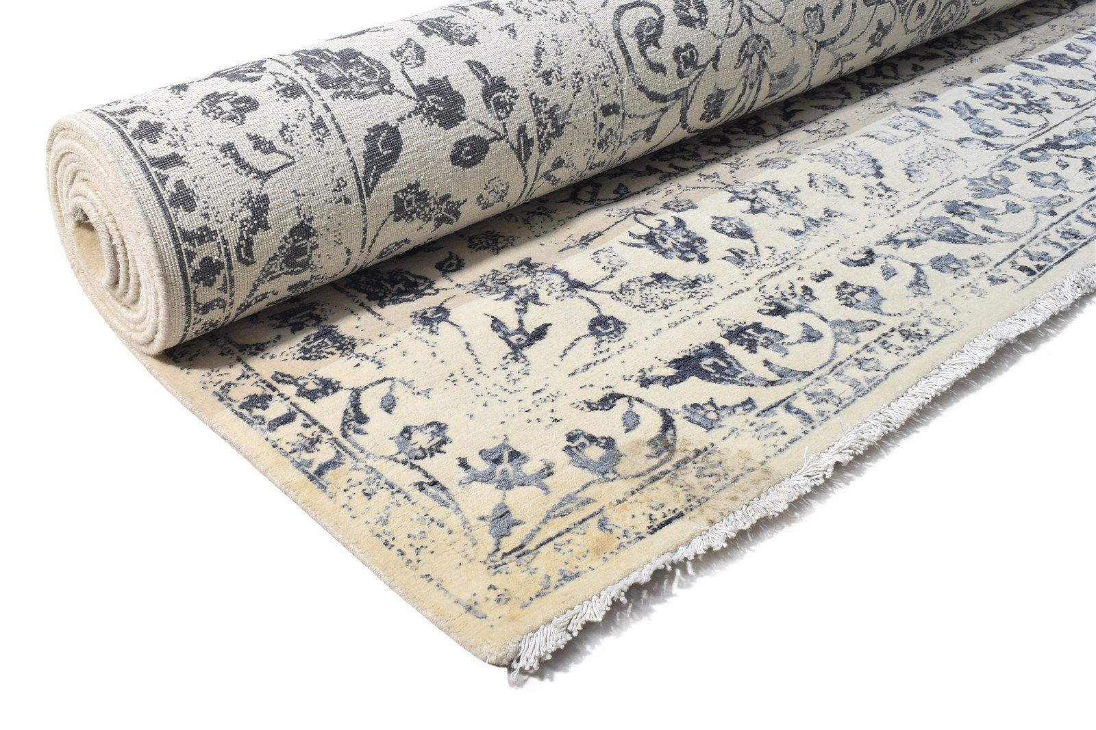 Grey Wool Rug 10X14 Persien Hand Knotted Sarouk-Indian Oriental Extra Large 7864809816213