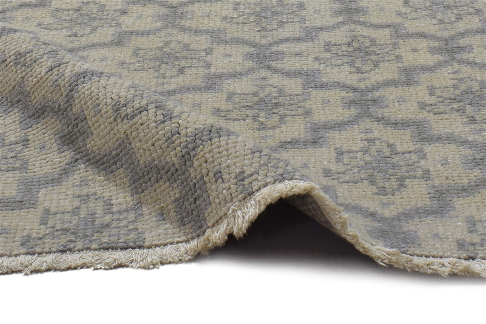 Grey Wool Rug 2' X 2' Modern Hand Knotted Bokhara Oriental Small Carpet 7864120213653