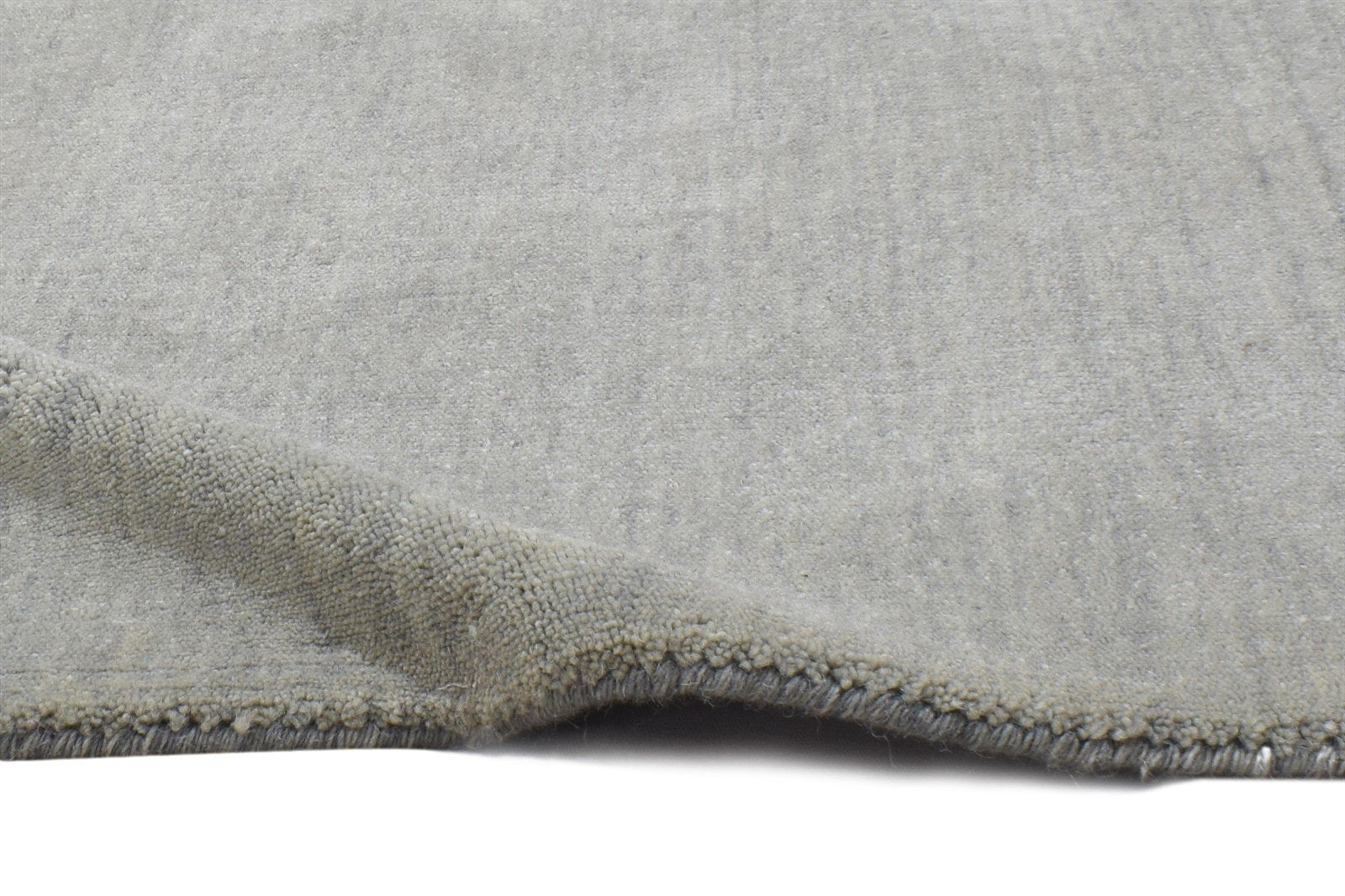 Grey Wool Rug 2' X 2' Modern Handloom Scandinavian Solid Small Carpet 7864126439573
