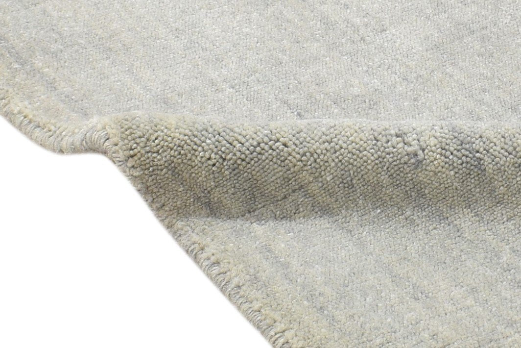 Grey Wool Rug 2' X 2' Modern Handloom Scandinavian Solid Small Carpet 7864126439573