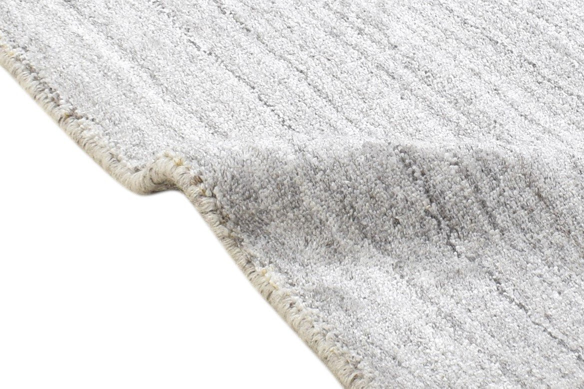 Grey Wool Rug 2' X 2' Modern Handloom Scandinavian Solid Small Carpet 7864129912981