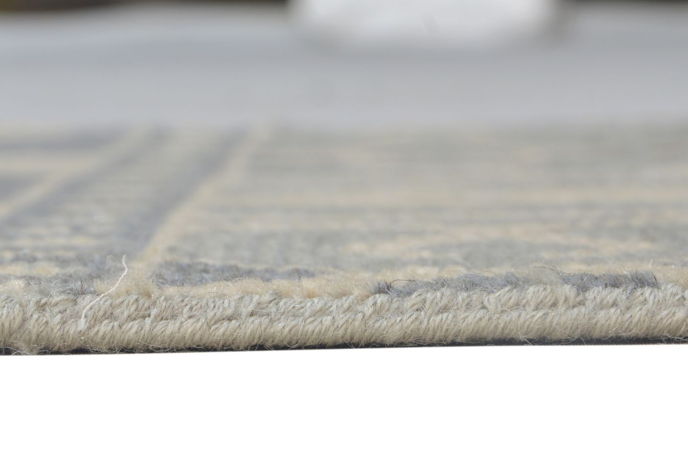 Grey Wool Rug 2' X 2' Persian Hand Knotted Kashan Oriental Small Carpet 7864106451093