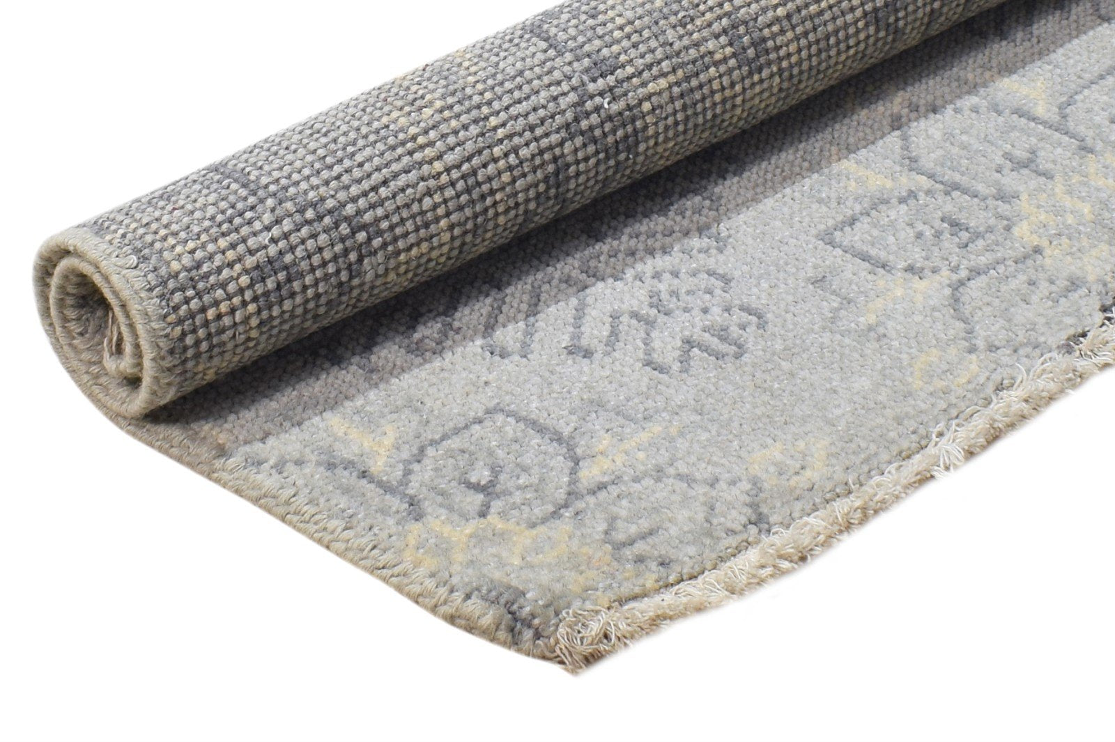 Grey Wool Rug 2' X 2' Persian Hand Knotted Oushak Oriental Small Carpet 7865151226005