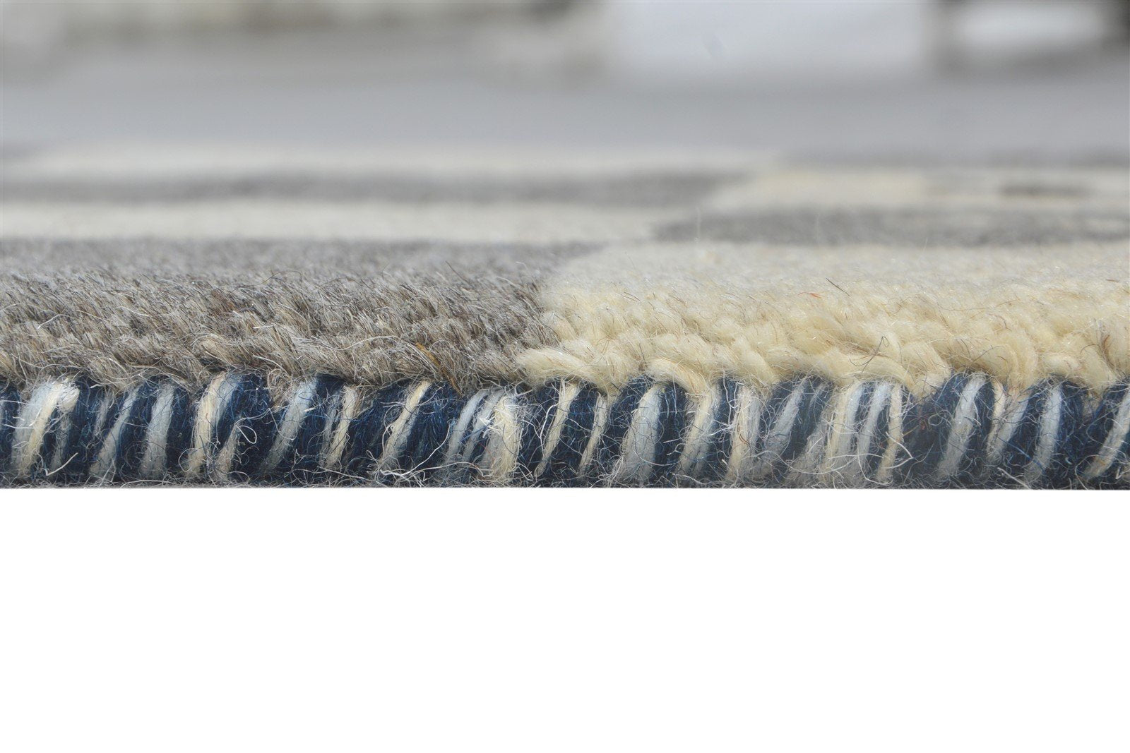 Grey Wool Rug 2' X 2' Southwestern Hand Knotted Gabbeh Tribal Small Carpet 7865101779093