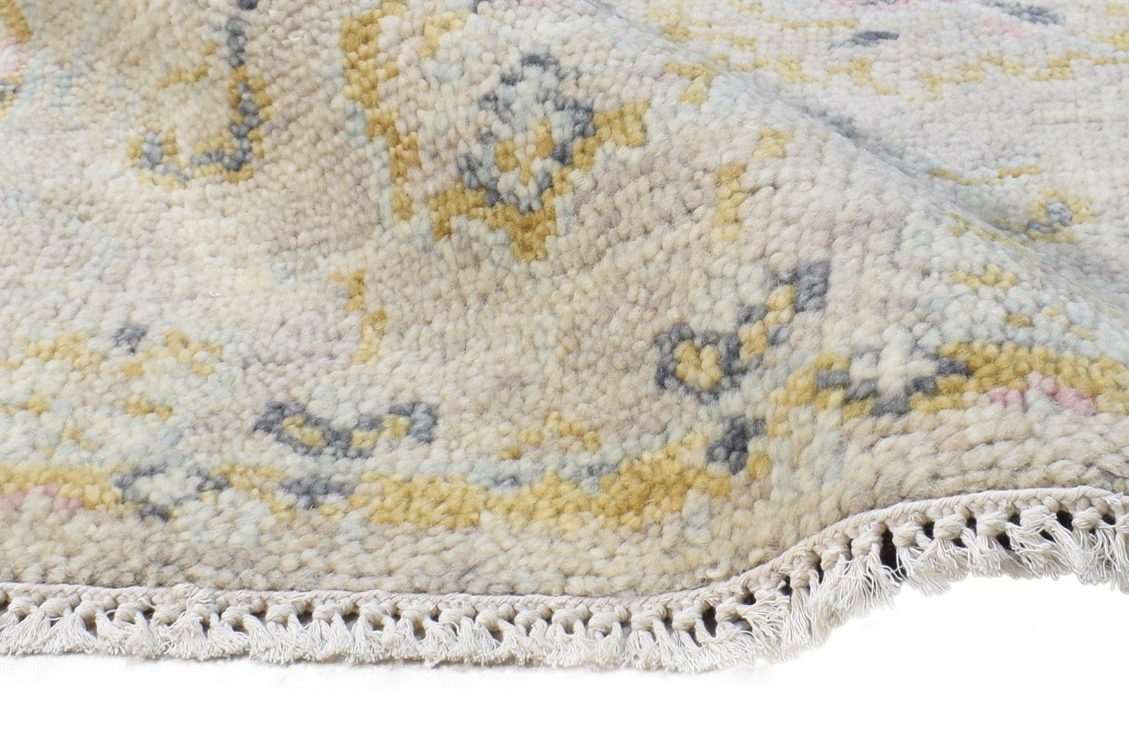 Grey Wool Rug 2' X 3' Persian Hand Knotted Oushak Oriental Small Carpet 7865015763093