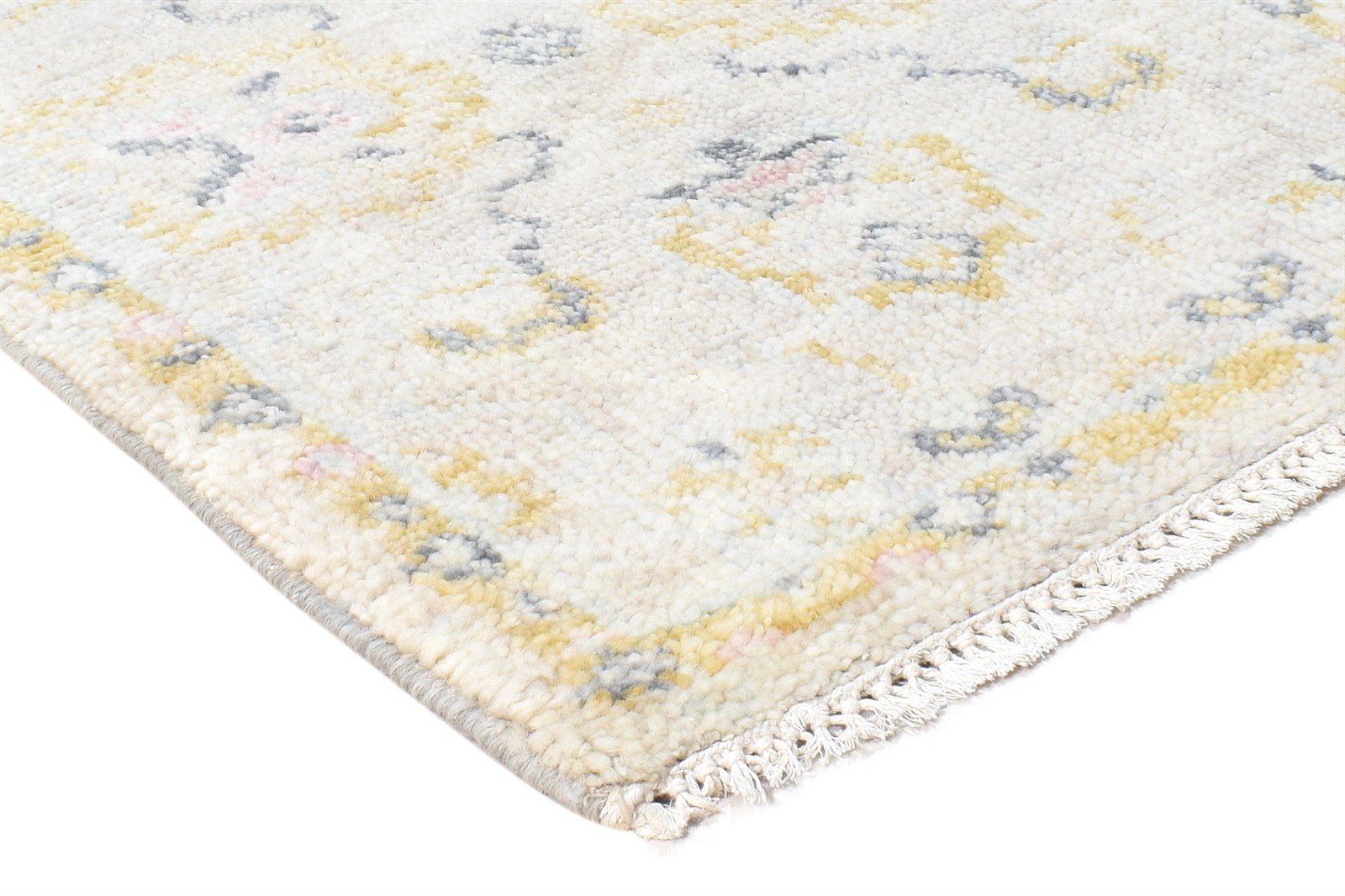 Grey Wool Rug 2' X 3' Persian Hand Knotted Oushak Oriental Small Carpet 7865015763093