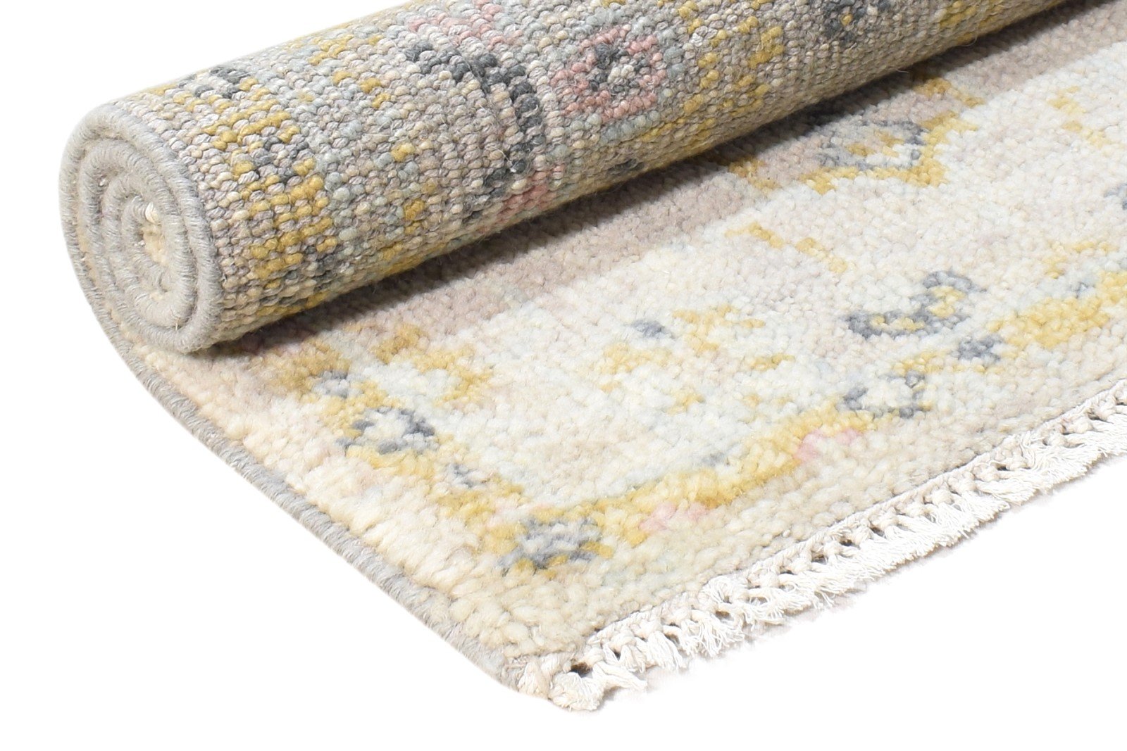 Grey Wool Rug 2' X 3' Persian Hand Knotted Oushak Oriental Small Carpet 7865015763093