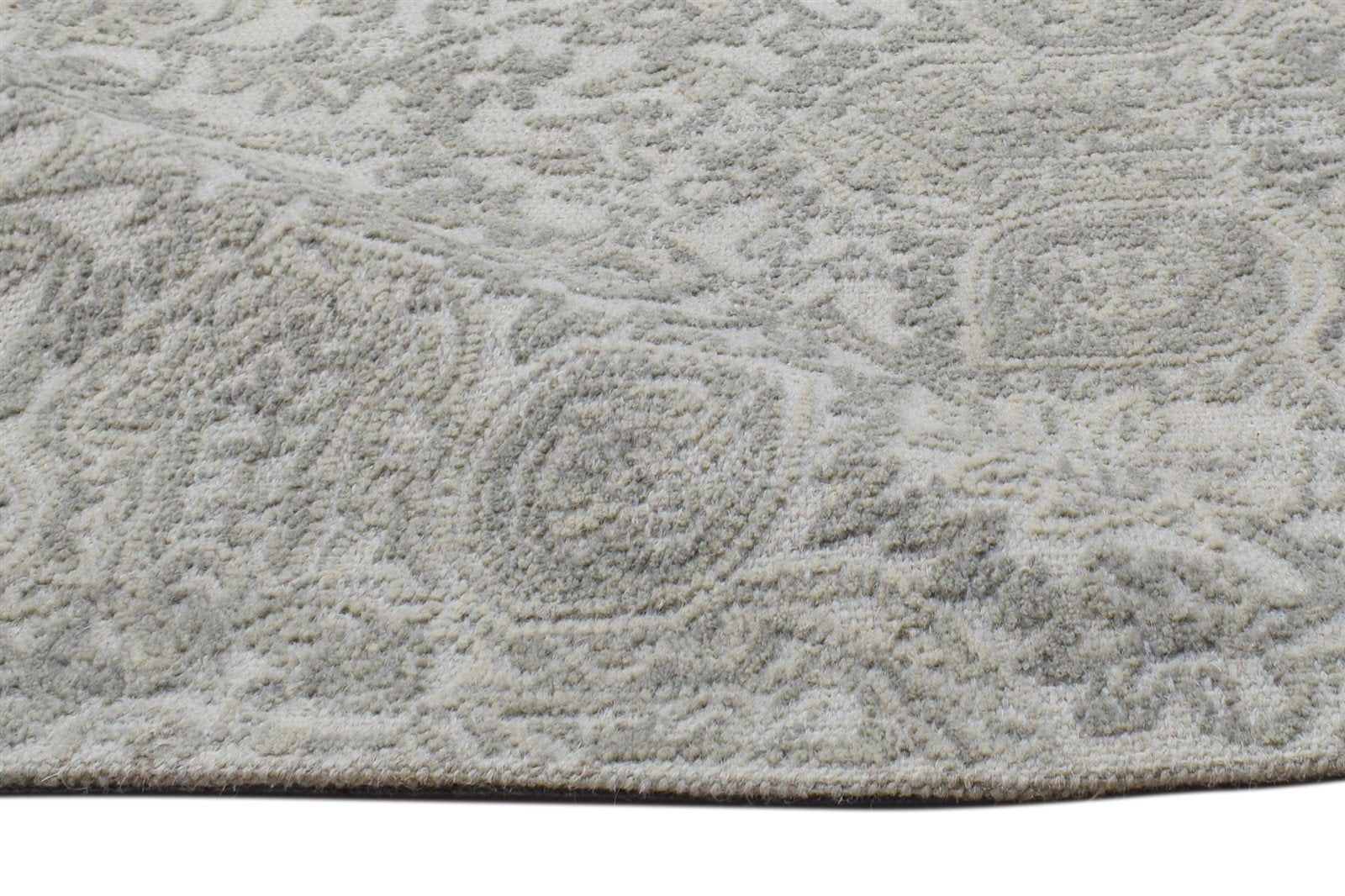 Grey Wool Rug 2' X 3' Persian Hand Tufted Oushak Oriental Small Carpet 7864137351317