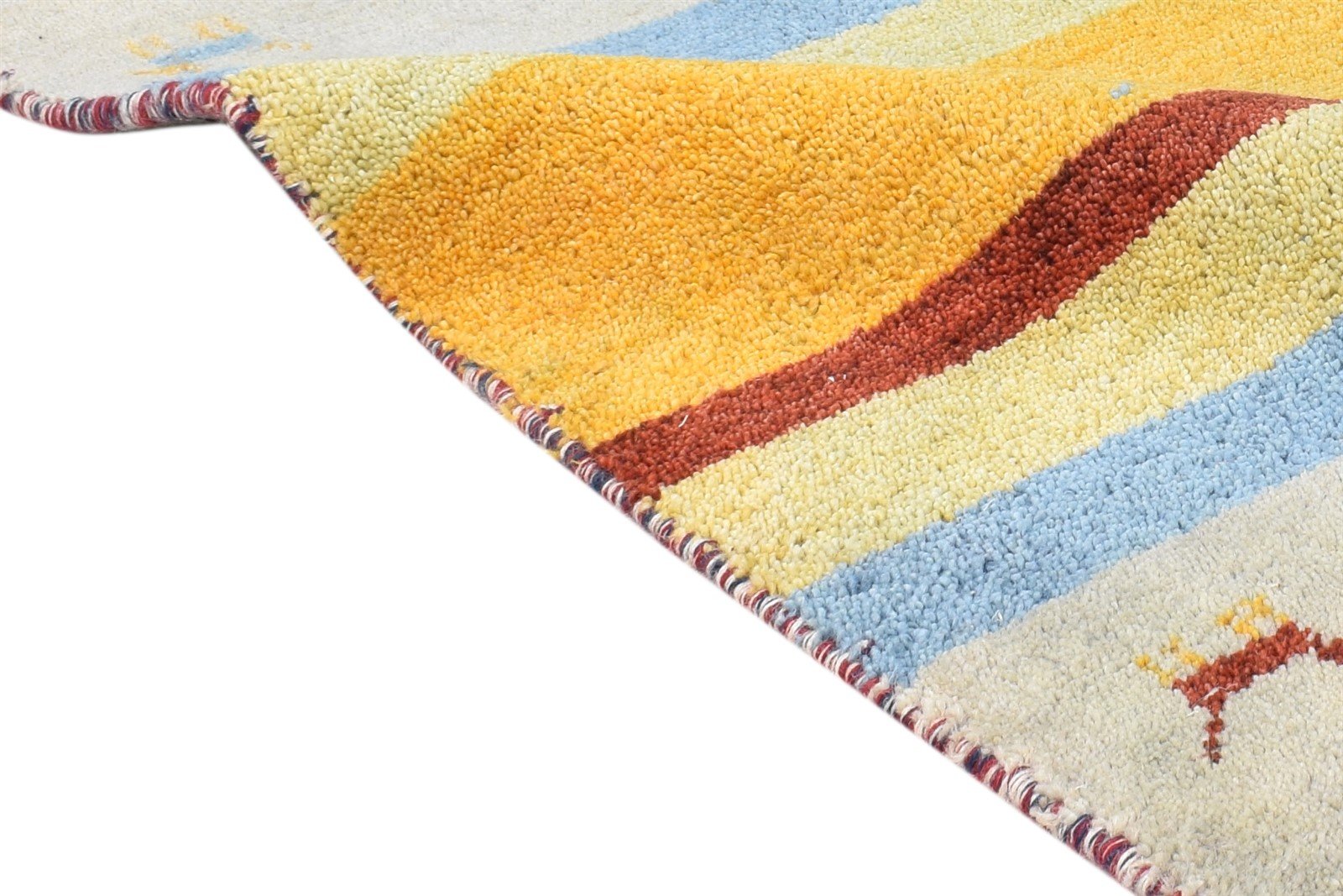 Grey Wool Rug 2' X 3' Southwestern Hand Knotted American Tribal Small Carpet 7865062752405