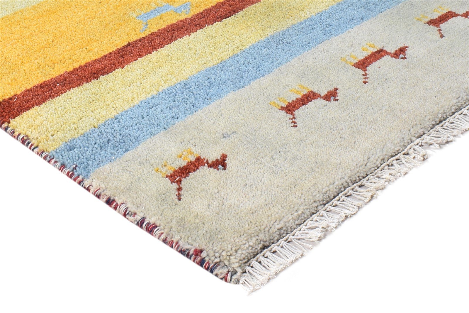 Grey Wool Rug 2' X 3' Southwestern Hand Knotted American Tribal Small Carpet 7865062752405