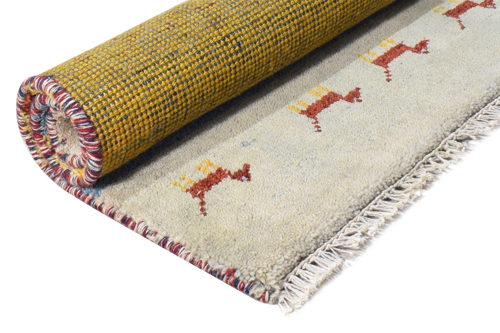 Grey Wool Rug 2' X 3' Southwestern Hand Knotted American Tribal Small Carpet 7865062752405