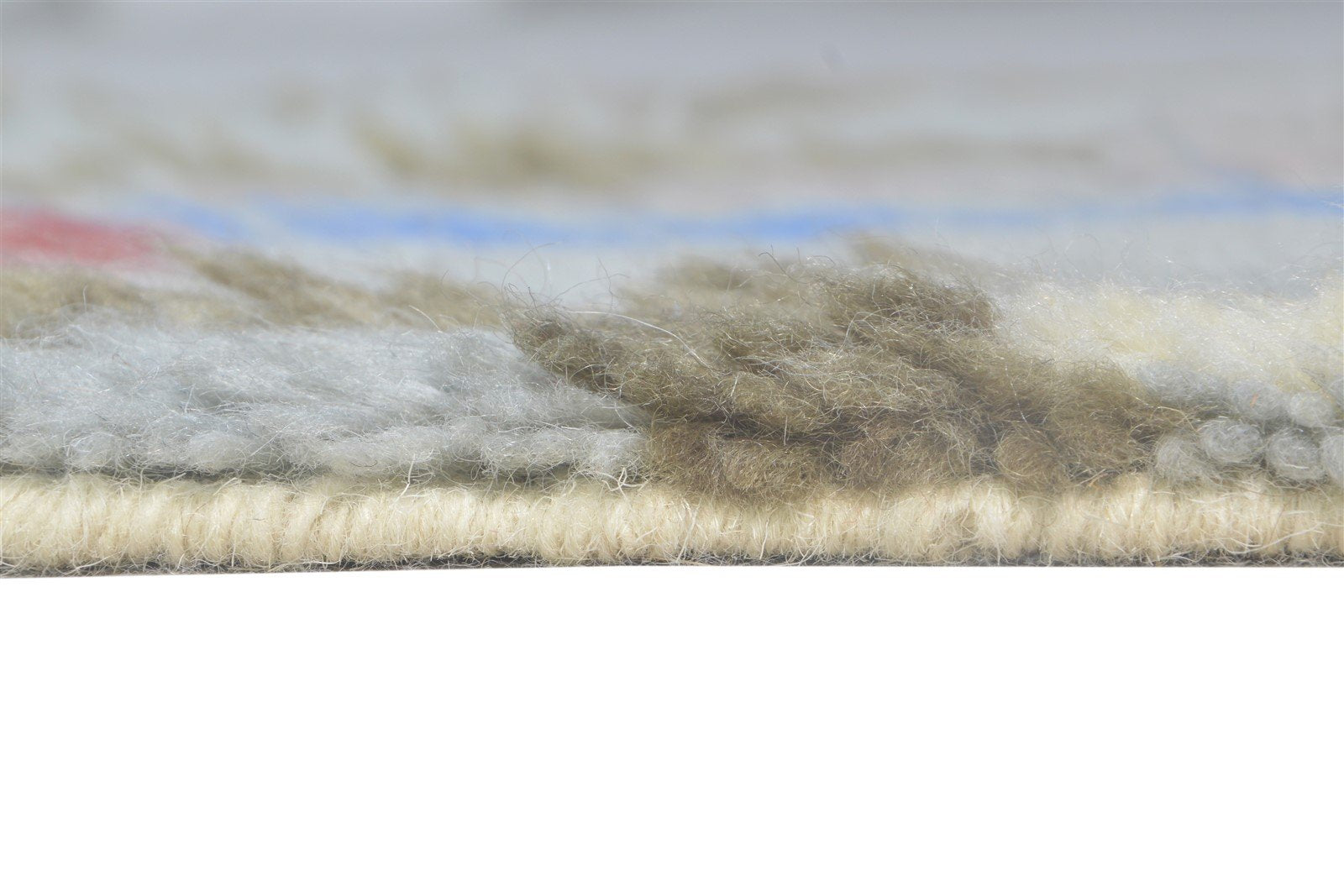 Grey Wool Rug 2' X 4' Modern Hand Knotted Moroccan Abstract Small Carpet 7865122914453