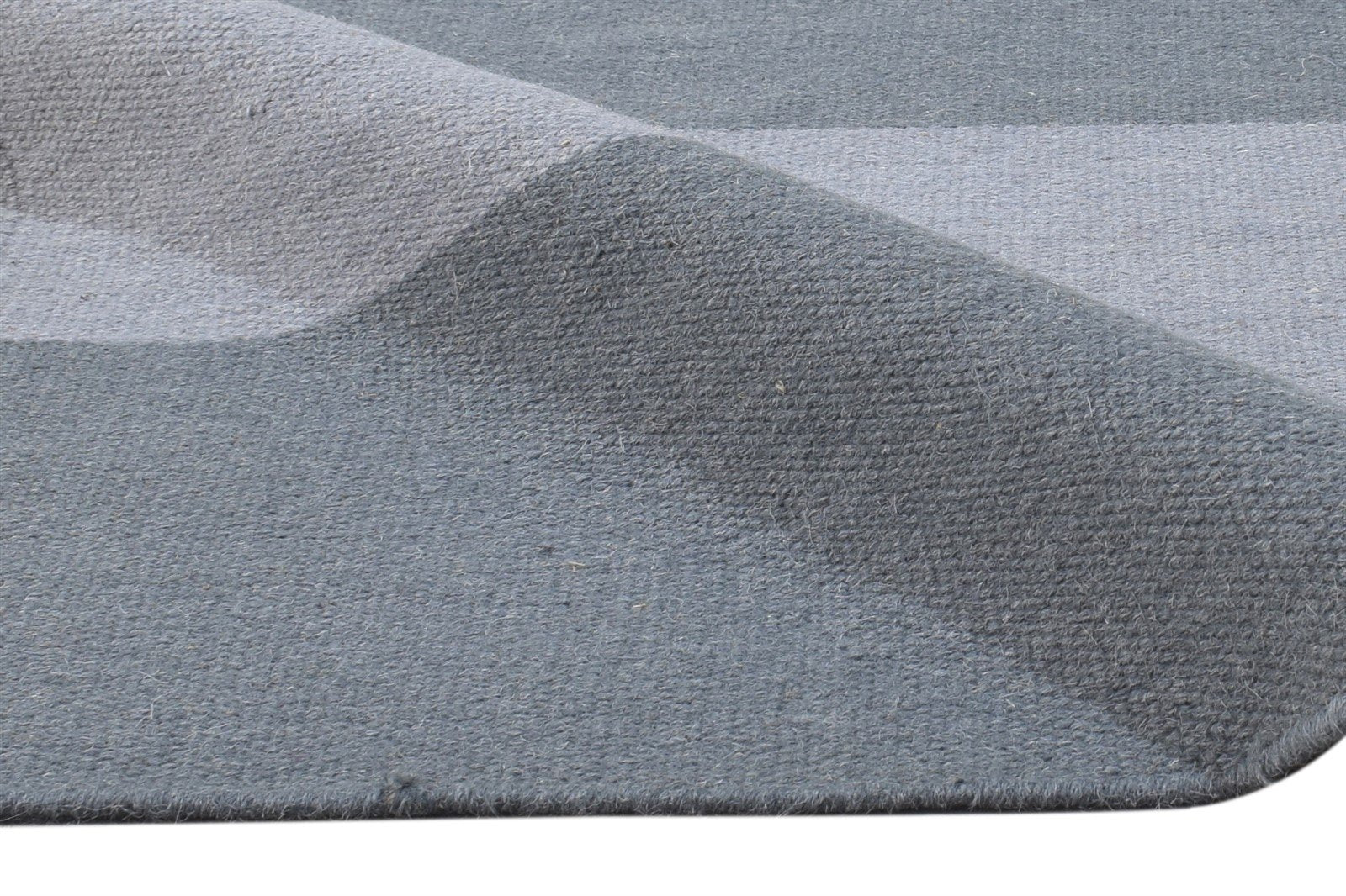 Grey Wool Rug 2' X 5' Modern Dhurrie Scandinavian Striped Small Carpet 7864669372565