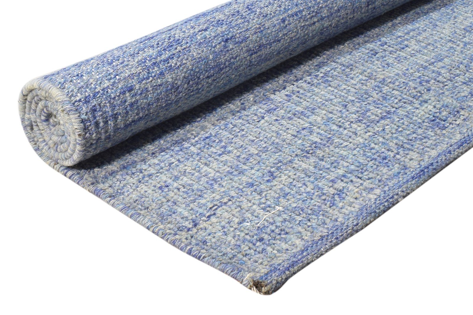 Grey Wool Rug 3' X 5' Modern Dhurrie Scandinavian Solid Room Size Carpet 7865197527189