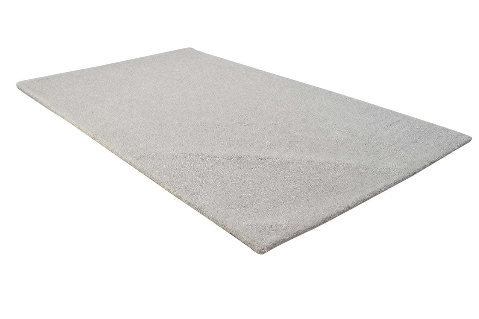 Grey Wool Rug 3' X 5' Modern Hand Tufted Scandinavian Solid Room Size Carpet 7864311283861