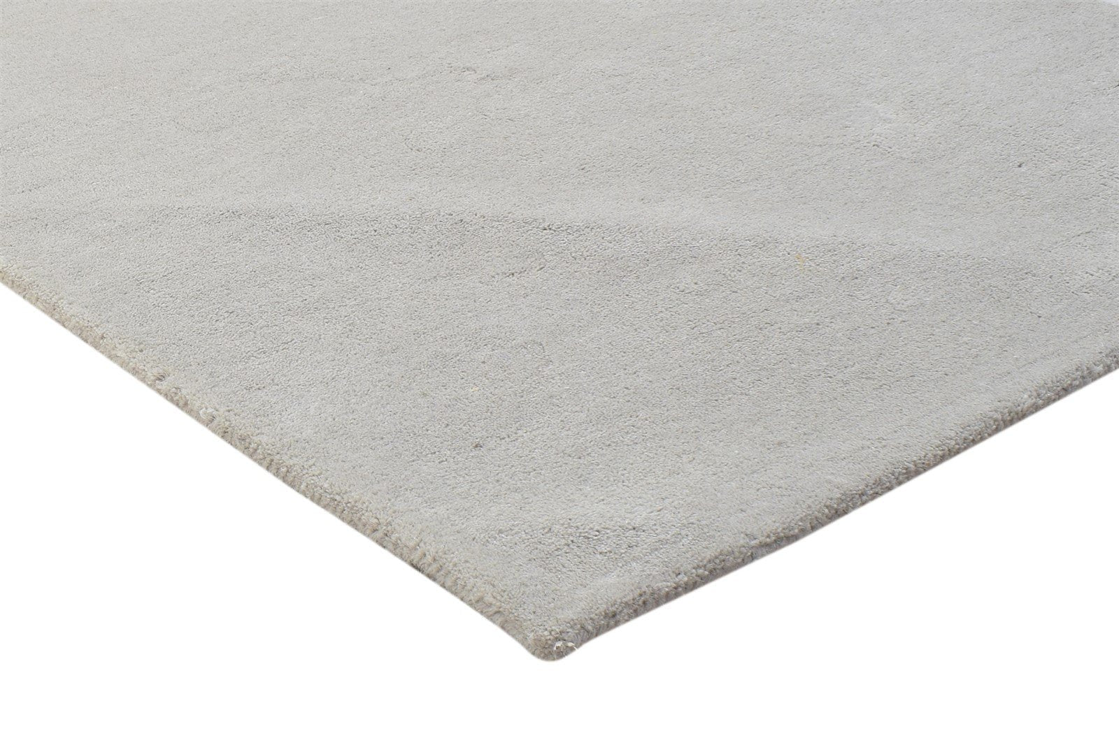 Grey Wool Rug 3' X 5' Modern Hand Tufted Scandinavian Solid Room Size Carpet 7864311283861