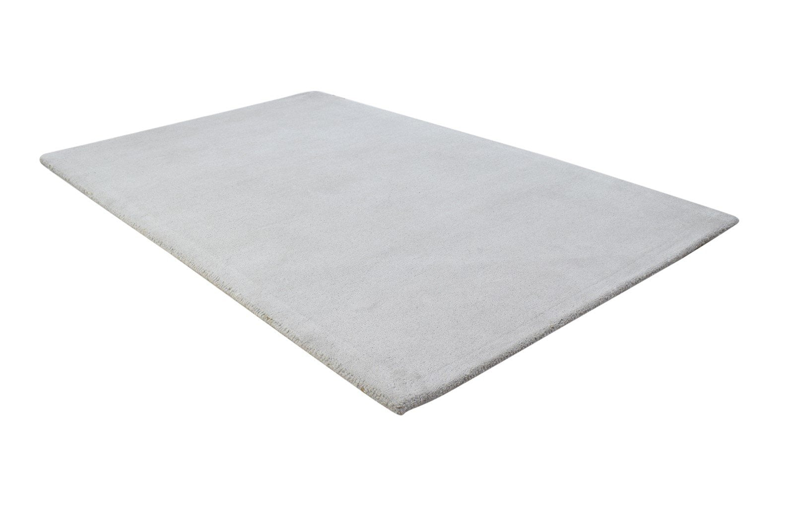 Grey Wool Rug 3' X 5' Modern Hand Tufted Scandinavian Solid Room Size Carpet 7864310562965