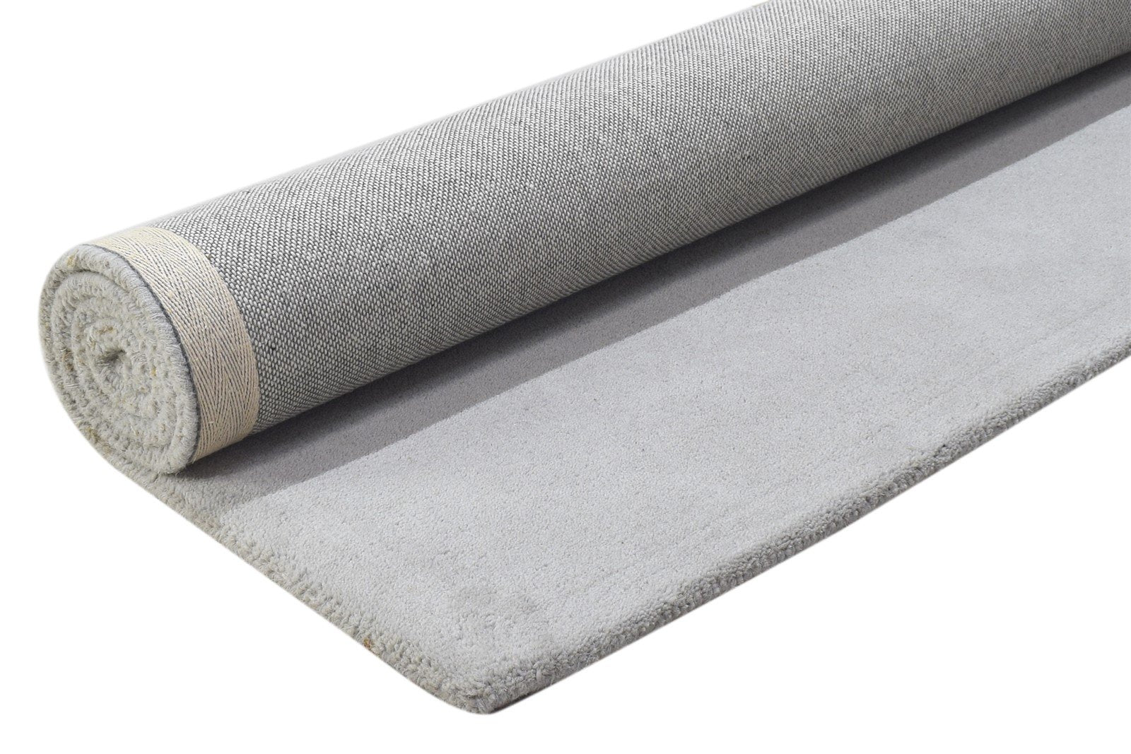 Grey Wool Rug 3' X 5' Modern Hand Tufted Scandinavian Solid Room Size Carpet 7864310562965