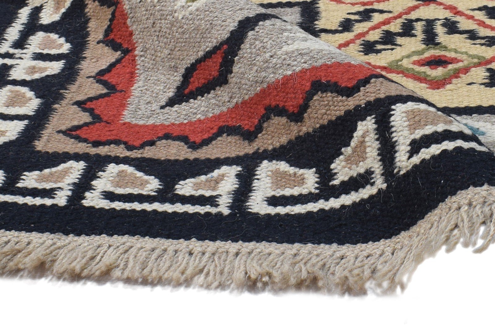 Grey Wool Rug 3' X 5' Persian Dhurrie Kazak Oriental Room Size Carpet 7864983715989