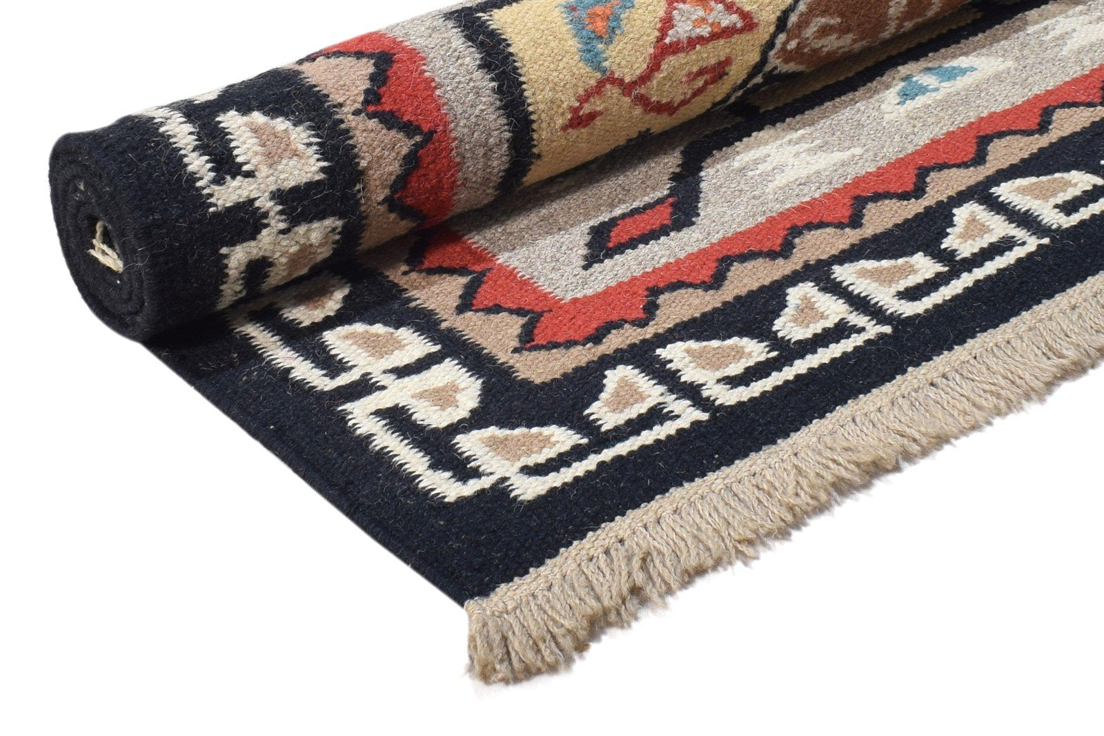 Grey Wool Rug 3' X 5' Persian Dhurrie Kazak Oriental Room Size Carpet 7864983715989