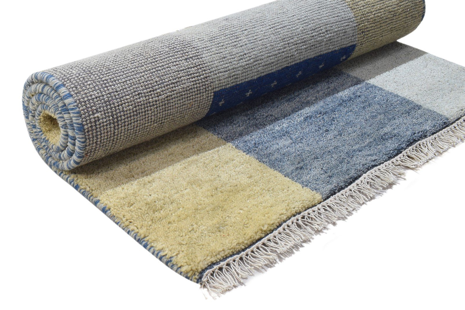 Grey Wool Rug 3' X 5' Persian Hand Knotted Gabbeh Tribal Small Carpet 7864317739157