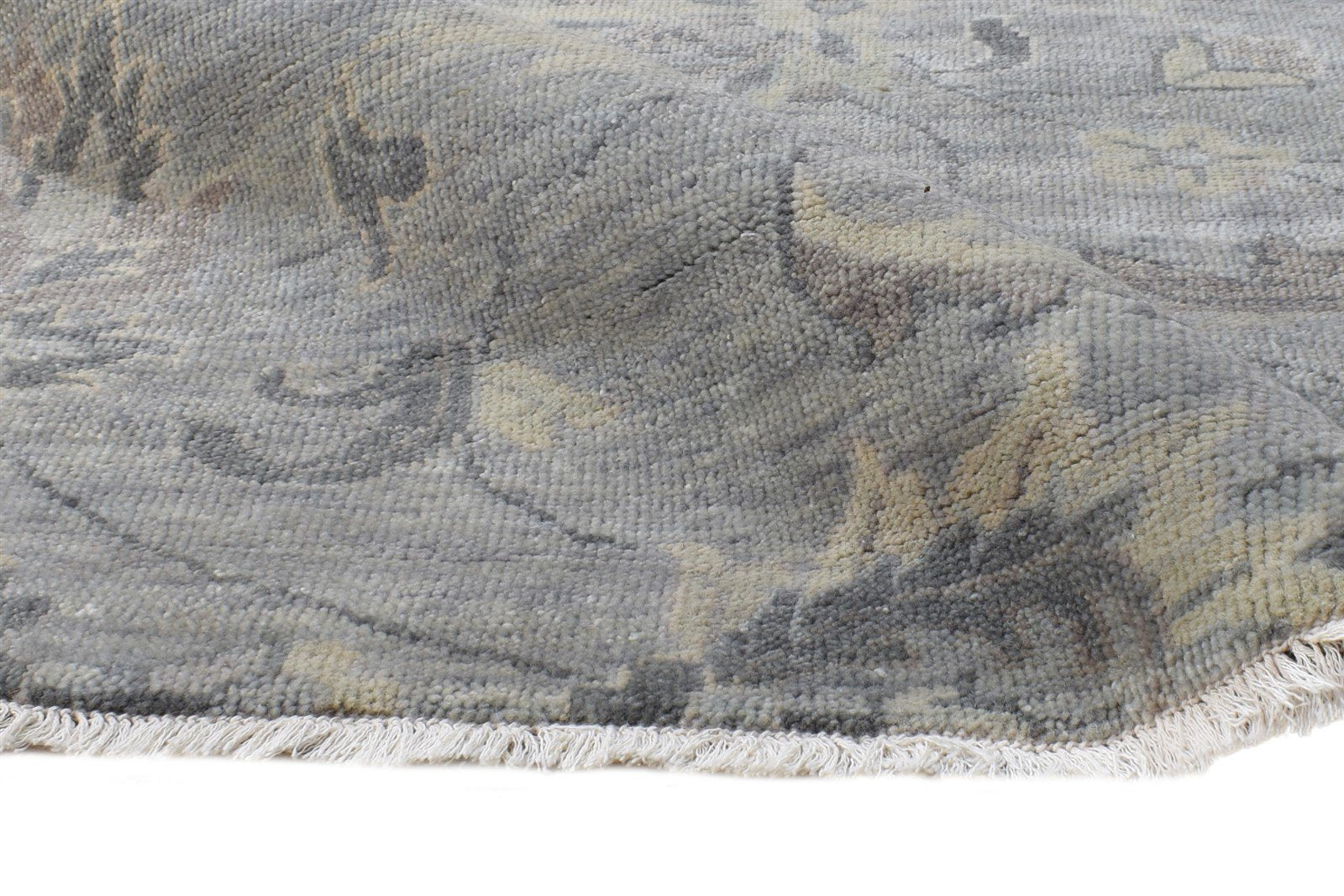 Grey Wool Rug 4' X 5' Persian Hand Knotted Oushak Oriental Room Size Carpet 7865145196693