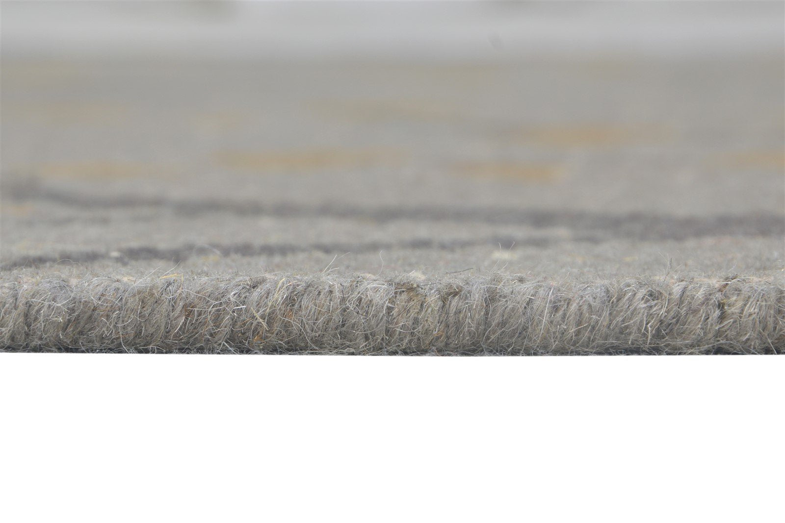 Grey Wool Rug 4' X 6' Modern Hand Knotted French Floral Room Size Carpet 7865071698069