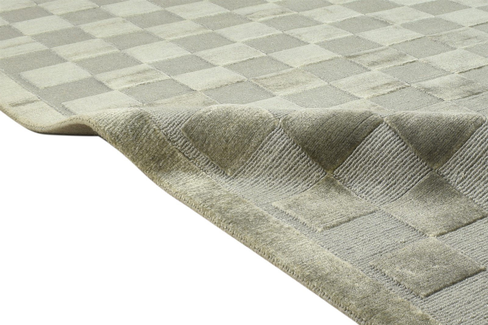 Grey Wool Rug 4' X 6' Modern Hand Knotted Scandinavian Nordic Room Size Carpet 7865109971093