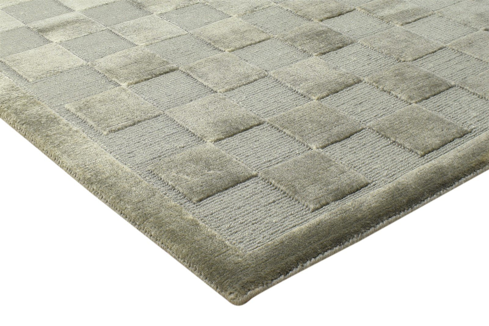 Grey Wool Rug 4' X 6' Modern Hand Knotted Scandinavian Nordic Room Size Carpet 7865109971093