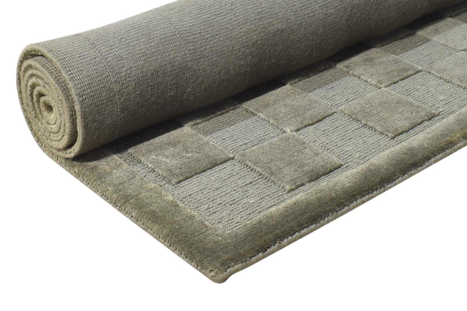 Grey Wool Rug 4' X 6' Modern Hand Knotted Scandinavian Nordic Room Size Carpet 7865109971093