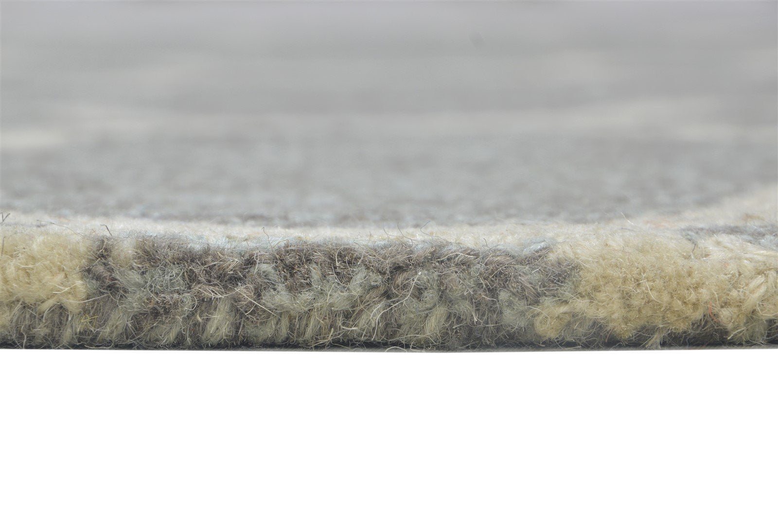 Grey Wool Rug 4' X 6' Modern Hand Tufted Moroccan Trellis Room Size Carpet 7864306761877